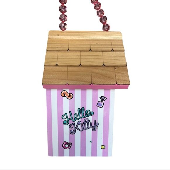 Hello Kitty Wooden Birdhouse - Viral Tiktok - 9-1/4" Tall - Picture 4 of 11